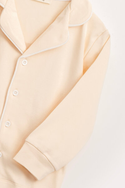 Vauva Pajama Set Girls Boys Pajama Set 100% Cotton Front Buttoned Two-Piece Set