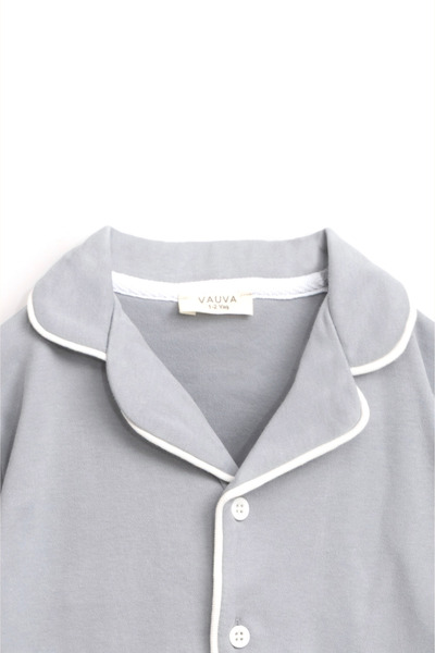 Vauva Pajama Set Girls Boys Pajama Set 100% Cotton Front Buttoned Two-Piece Set