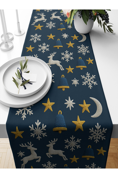 Bertille Home New Year Series 140X40 cm Digital Printed Runner (Christmas Christmas)