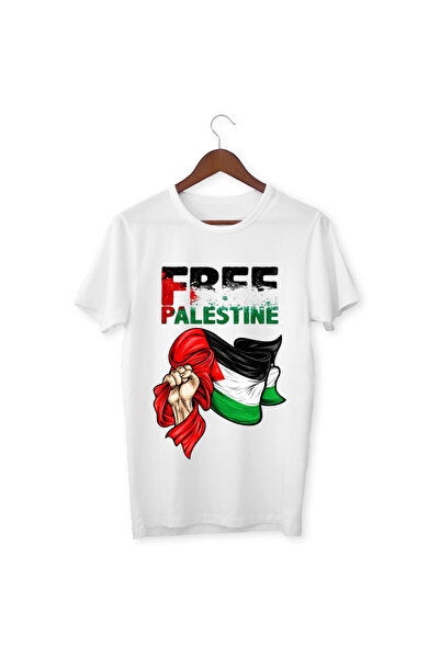 ALPŞAN TİCARET Tricou Solidaritate cu Palestina Tricou imprimat cu steagul pe...