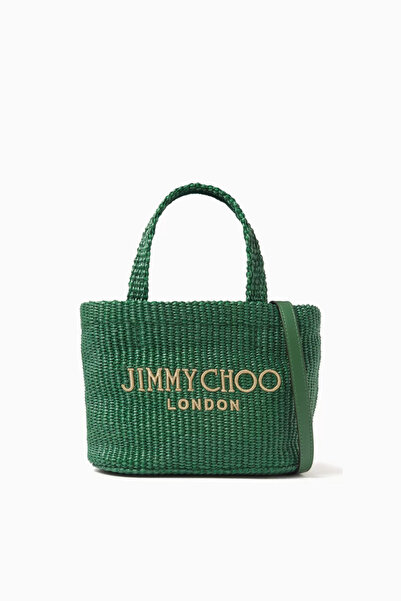 Jimmy Choo Tığ İşi Plaj Çantası, Rafya, Yazın Vazgeçilmezi, Geniş İç Hacim