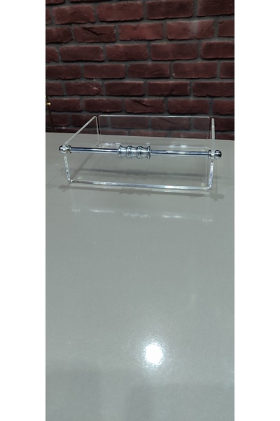 innossa pleksi dekorasyon Silver Plated Handle 5 mm Transparent Plexi Mini Organizer