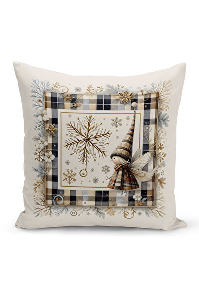 Bertille Home Новогодишна серия Двустранна калъфка за възглавница с цифров пе...