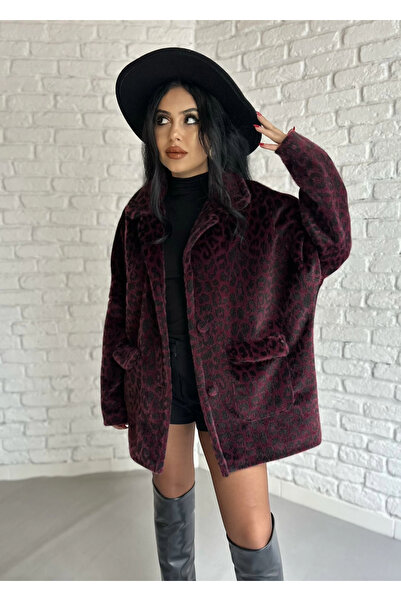 moneta boutique Palton de blană din țesătură Fox cu două capace pentru femei