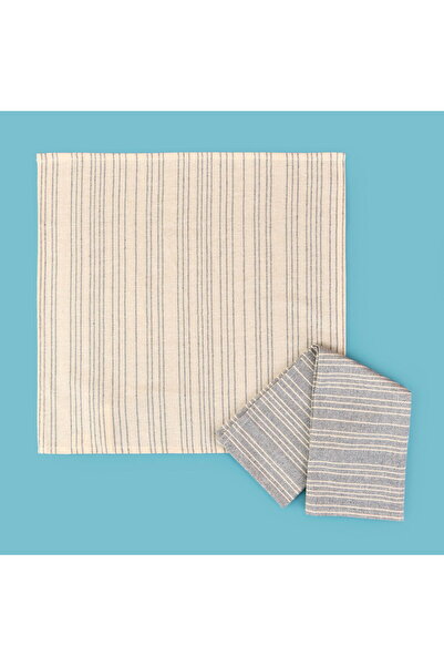 MATMEL قطعة قماش تجفيف من لوليا - 2 قطعة - إكرو / أزرق - 45×45 سم