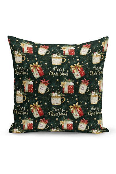 Bertille Home Новогодишна серия Двустранна калъфка за възглавница с цифров пе...