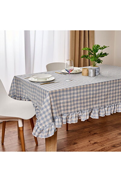 MATMEL مفرش طاولة كادي - إكرو / أزرق - 150x200 سم