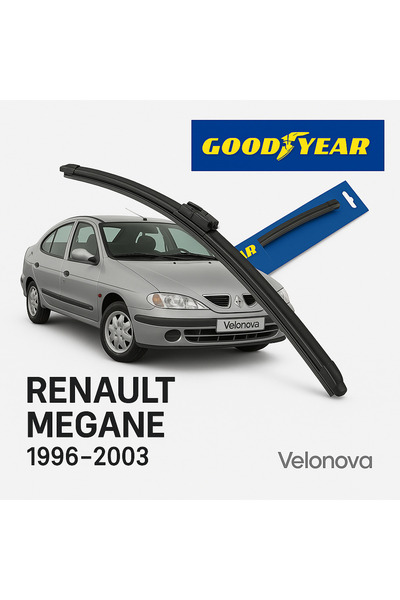 Velonova GOOD YEAR 2’li Set Muz Tipi Silecek Takımı Renault Megane 1996-2003 Ön Cam Sileceği 550mm-500mm