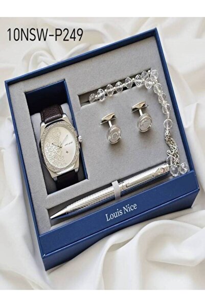 CN Men's set, waterproof watch, cufflinks, pen, rosary, and luxury box