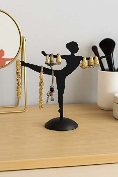 Muvesta Dekoratif Balerin tasarımlı Takı standı, Düzenleyici, yüzük/küpe/kolye/Takı/Askılığı-sert plastik