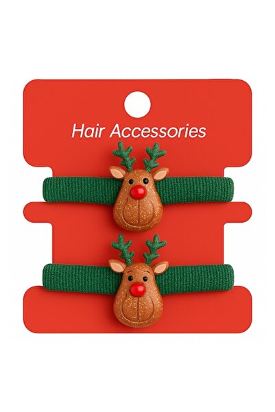OEM Set 2 elastice de par pentru Craciun, Design Ren, Ideale pentru Fetite, C...