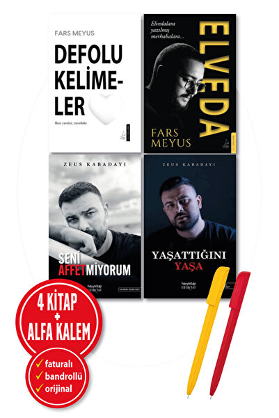 hayykitap Alfa Kalem+Fars Meyus Zeus Kabadayı 4 Kitap Elveda Def-o Kelime Sen...