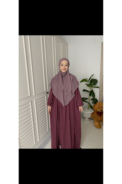 Hijab Ayrobin Dress 3-Layer Short Souffle Hajj Umrah Abaya Khimar