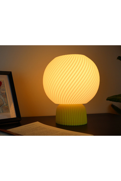 KOÇER AWM Lumo Twist Lampshade and Table Lamp (Production in Desired Color)