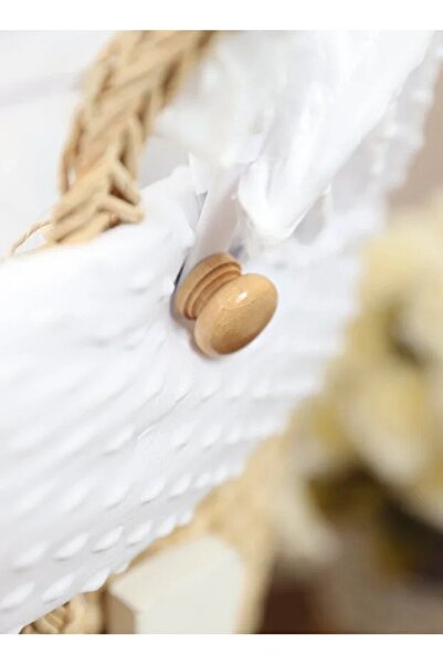 Fun Moment Moses Basket Portable Baby Bed with Durable Rocking Stand in White