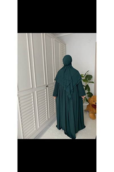 Hijab Ayrobin Dress 3-Layer Short Souffle Hajj Umrah Abaya Khimar