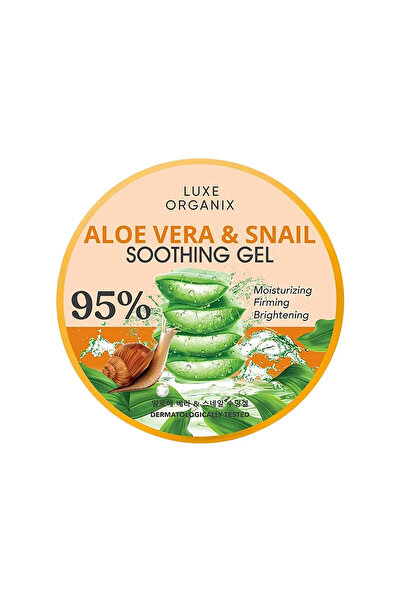 LUXE ORGANIX جل مهدئ من الصبار والحلزون 300 مل 95%