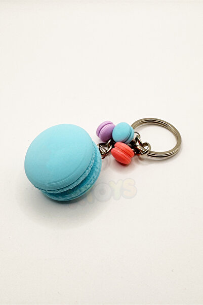 Xtoys سلسلة مفاتيح ماكارون كهدية وإكسسوار للنساء |   كليكارون (أزرق)