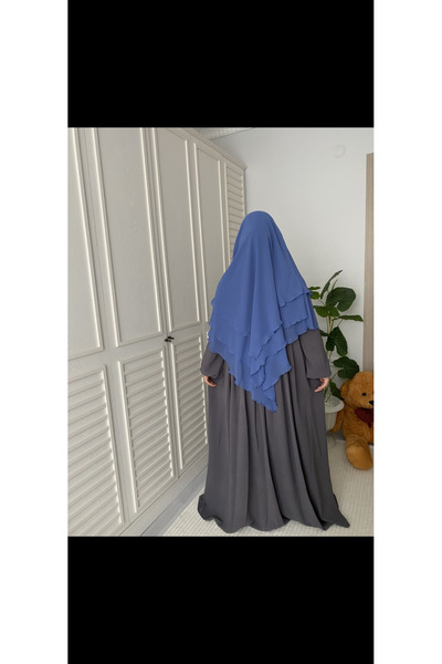 Hijab Ayrobin Dress 3-Layer Short Souffle Hajj Umrah Abaya Khimar