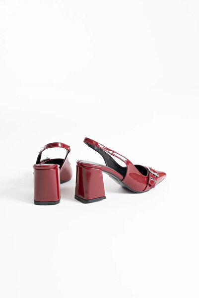 TB Terzi Bey Keira maroon patent leather women's high heel shoes