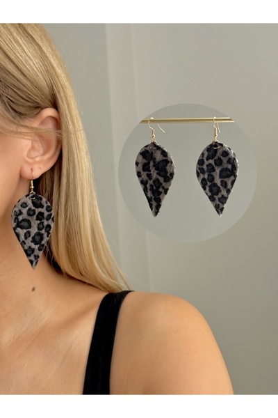 YOUES JEWELRY Leopard Patterned Women's Dangle Earrings