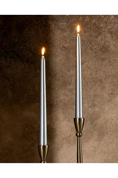 Madame Coco Répertoire Le Cadeau Şamdan Mum - Silver - 25 Cm