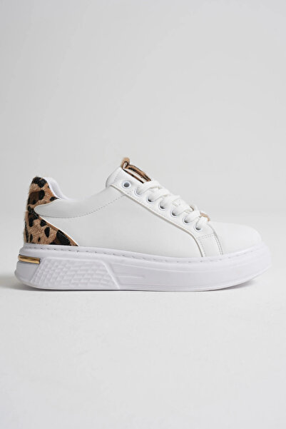 BWORLD Leopard Detailed White Women's Sports Shoes Tr01Ms03C