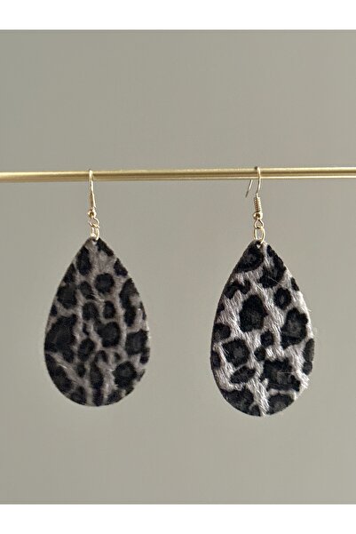 YOUES JEWELRY Leopar Desenli Kadın Sallantılı Küpe