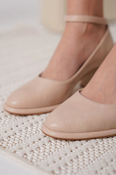 TB Terzi Bey Josephine Women's Matte Nude Heeled Shoes