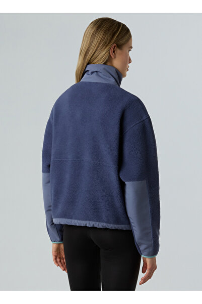 THE NORTH FACE NF0A8EUZE1I1-YUMIORI OFF ZIP JACKET Mavi Fermuarlı Yaka Standart Düz Kadın Sweatshırt