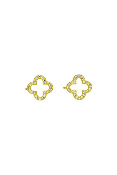 Sense of Atelier Vclf Stone Clover Earrings