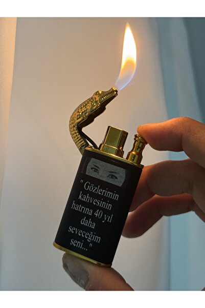 Çelik Özel Göz Baskılı Ejderha Çakmak - En Güzel Hediye