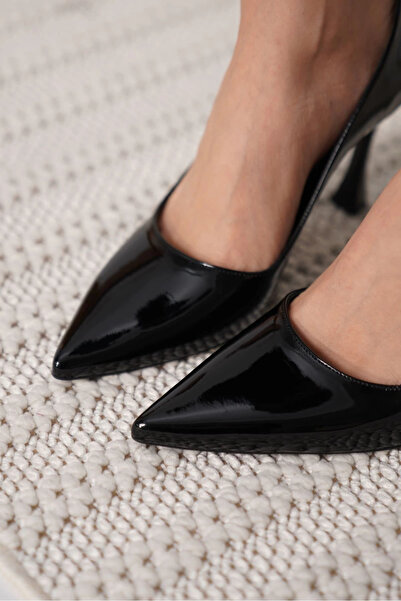 TB Terzi Bey Blade Black Patent Leather Women's Stiletto