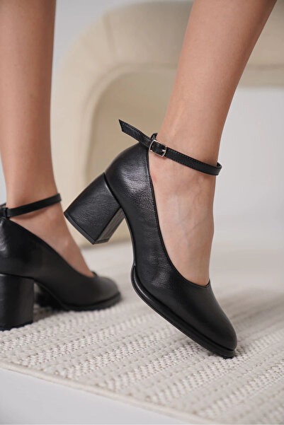 TB Terzi Bey Josephine Women's Matte Black Heeled Shoes