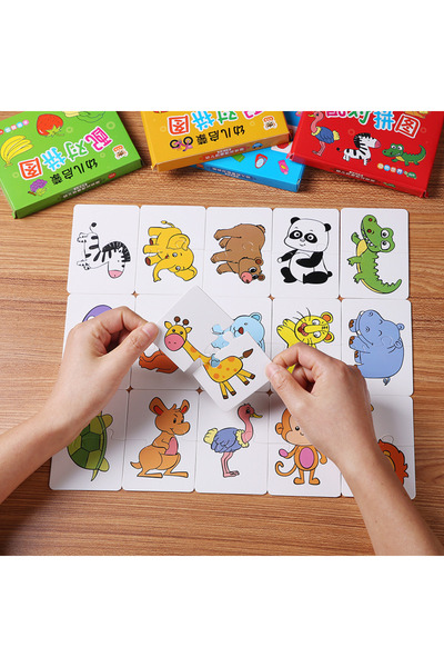 choice2 Animal 32 Pcs Enlightenment Card Matching Puzzle Early Education Cart...