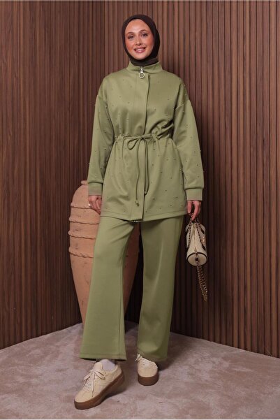TRENDTESETTÜR Women's Green (Cagla) Pants Suit t 3235