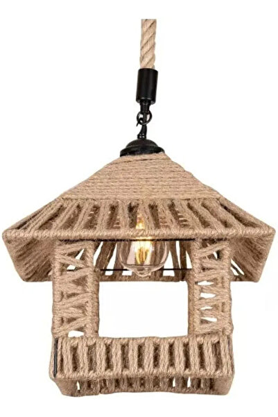 AFN A F N LIGHTING Hand-Woven Rope Pendant Light - Rustic Pavilion Hanging Lamp for Restaurant, Cafe, an