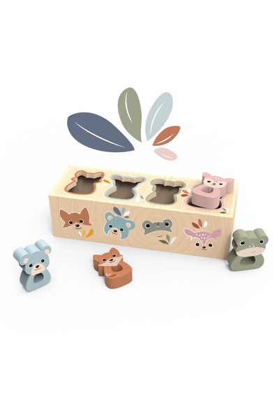 Speedy Monkey Cutie sortatoare cu forme animale din lemn, Speedy Monkey, varianta friendly