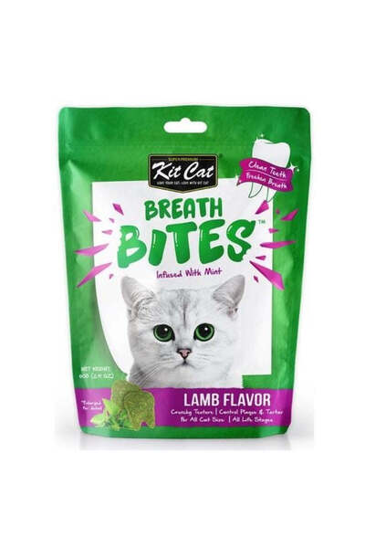 Kit Cat مكافآت القطط بنكهة لحم الضأن من بريث بايتس، 60 غرام