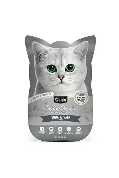 Kit Cat Petite Pouch - Tuna & Saba In Aspic Wet Cat Food 70G