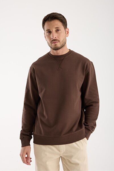 Store 100% Cotton Relaxed Fit Crew Neck Sweatshirt - Ideal for Everyday Wear