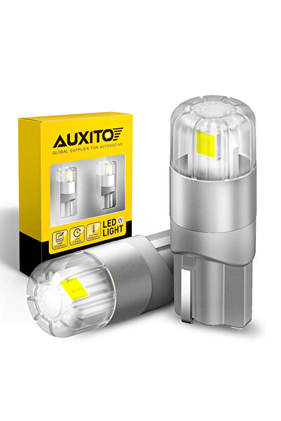 AUXITO Set 2 becuri auto T10 W5W 12V CANBUS lumină albă 6500K
