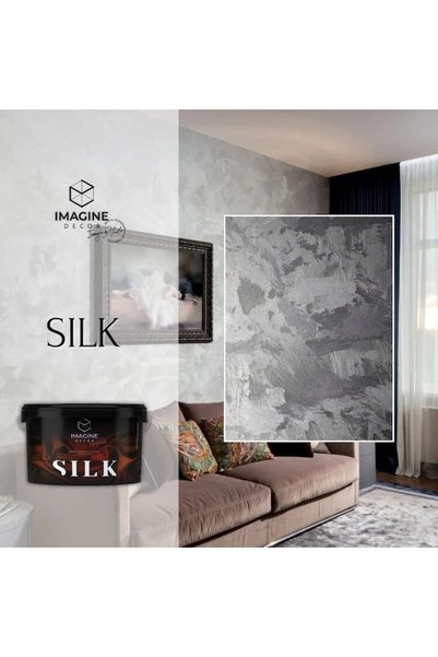 Imagine Decor Vopsea decorativă Silk, culoare albă, aspect mătăsos, 5 litri, Kroinz.