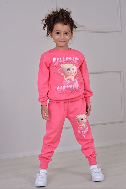 LİLLYPİCCA Lányok balerina cappuccino 2 részes szett, hosszú ujjú pulóver - elasztikus derékú fésült pamut nadrág