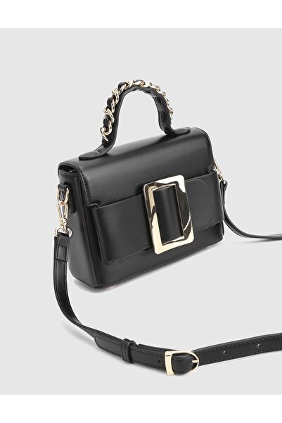 İLVİ Klein Siyah Kadın El Çantası