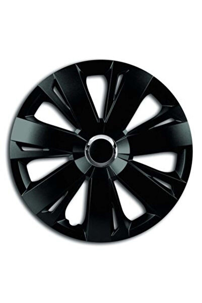 OEM Set de 4 capace de energie negre cu inel cromat R15