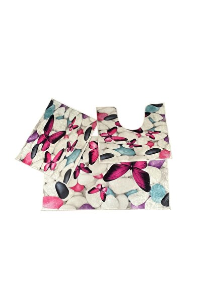 PATRU ANOTIMPURI 3-piece bath mat, non-slip, washable, 60x100/50x60/50x60 cm