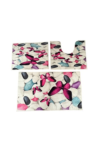 PATRU ANOTIMPURI 3-piece bath mat, non-slip, washable, 60x100/50x60/50x60 cm