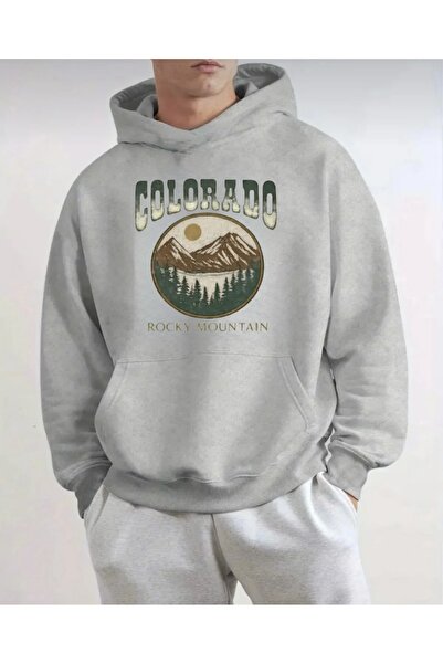 FUFLUNS سترة رياضية بقلنسوة كبيرة الحجم مطبوعة بتصميم كولورادو للجنسين (نساء/...