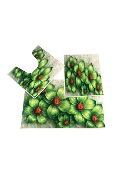 PATRU ANOTIMPURI 3-piece bath mat, non-slip, washable, 60x100/50x60/50x60 cm